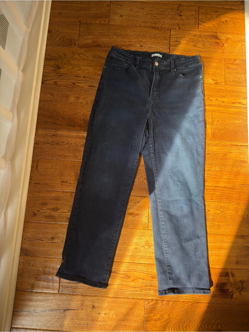 Good American Faded Black Straight Leg Jeans